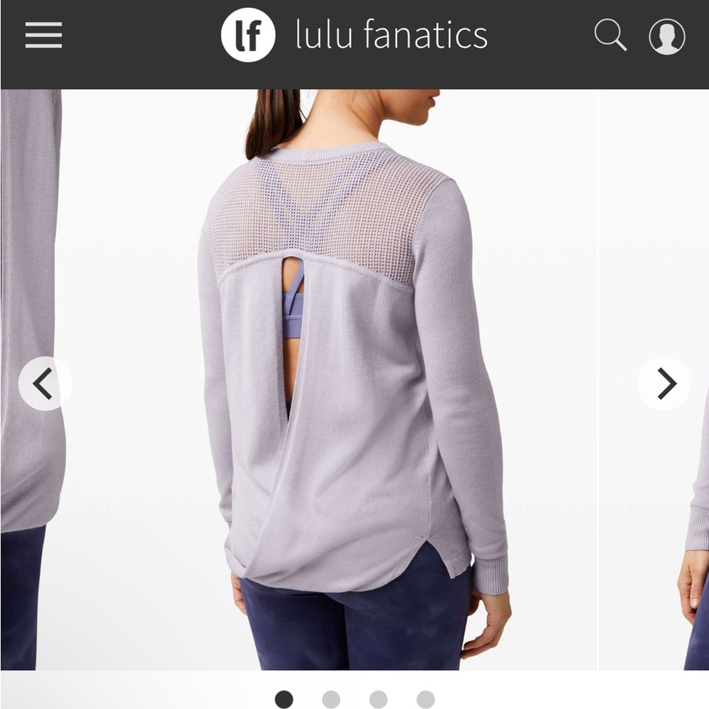 Lululemon back to balance long sleeve sweater